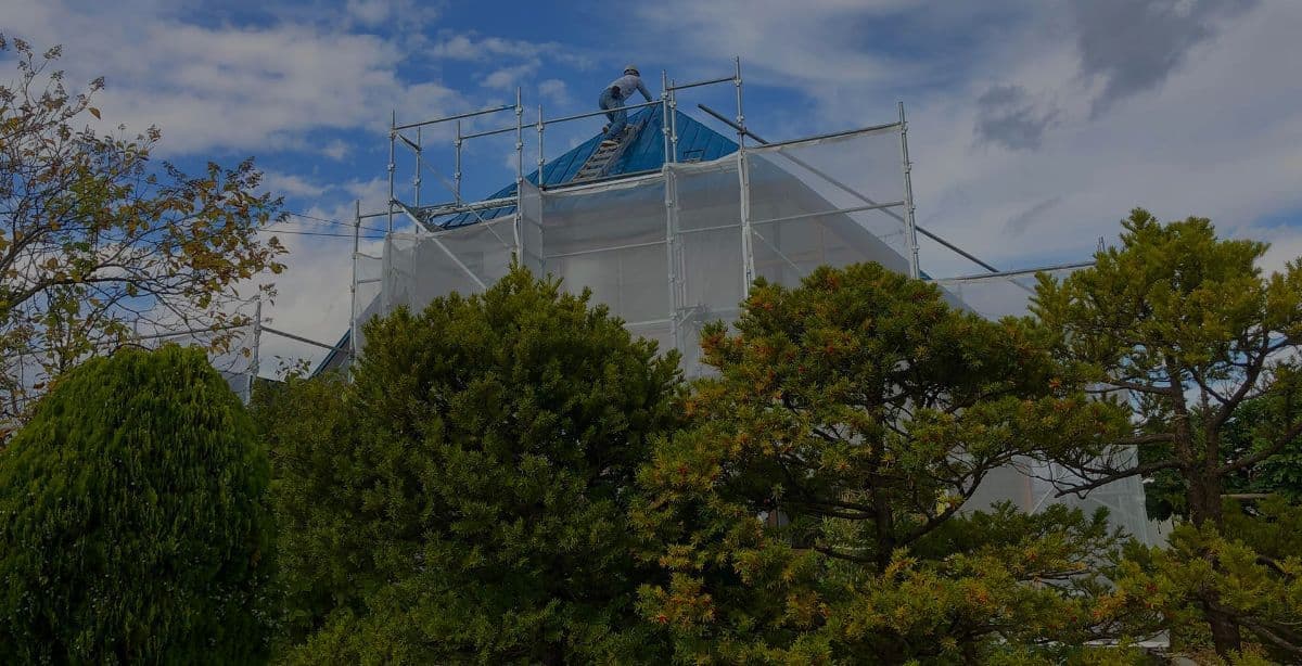 屋根塗装の様子